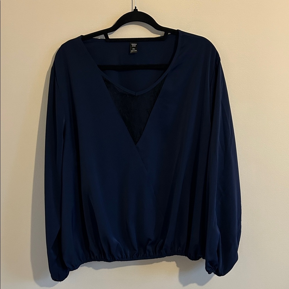 Plus - Lace Blouse - 3X / 18